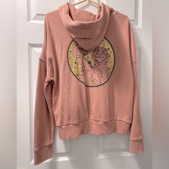 Disney Pink Hooded Sweatshirt with Jasmine Patch - Picture 13 of 14